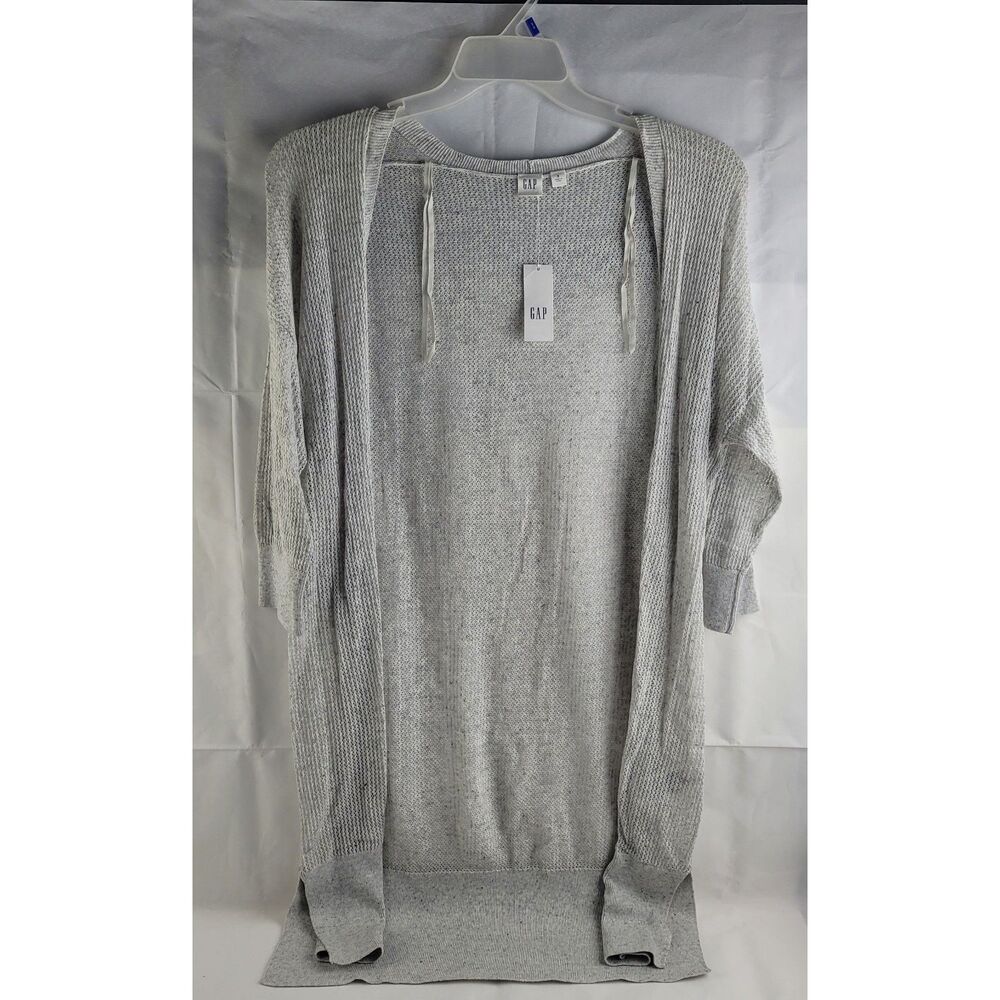 Gap light gray knit open-front longline cardigan Sz S New w Tags